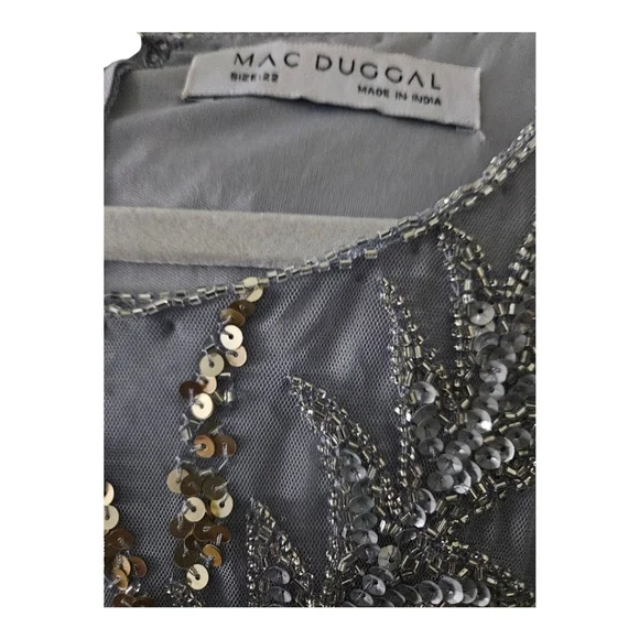 Mac Duggal Gown Size 22W Gray - Picture 5 of 9